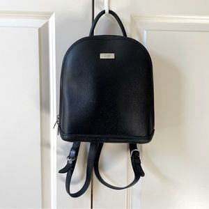 Datelli Black Leather Vintage Backpack bag